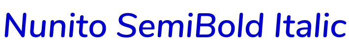 Nunito SemiBold Italic font